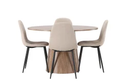 Lanzo Matgrupp 120 cm Rund med 4 Polar Stolar