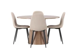 Lanzo Matgrupp 120 cm Rund med 4 Polar Stolar