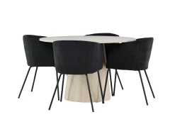 Lanzo Matgrupp 120 cm Rund med 4 Berit stolar