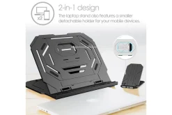 Laptopställ Desire2 2-in-1 360 Roterbar Svart