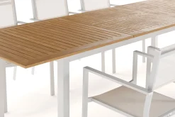Las Vegas Förlängningsbart Matbord 220-280 cm med 6 Las Vegas Karmstolar