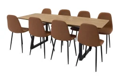 Leah Förlängningsbart Matgrupp med 8 Pontus Köksstol