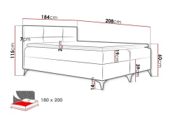 Leckersbo Sängpaket Kontinentalsäng 180x200 cm