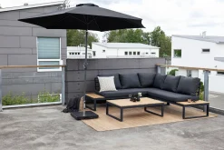 Leeds Parasoll 300 cm Svart