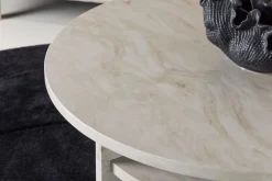 Ålesund Runt Travertin Soffbord 85 cm