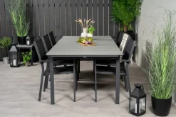 Levels Matgrupp Utomhus 230-310 cm Rektangulär med 6 Copacabana Utestolar