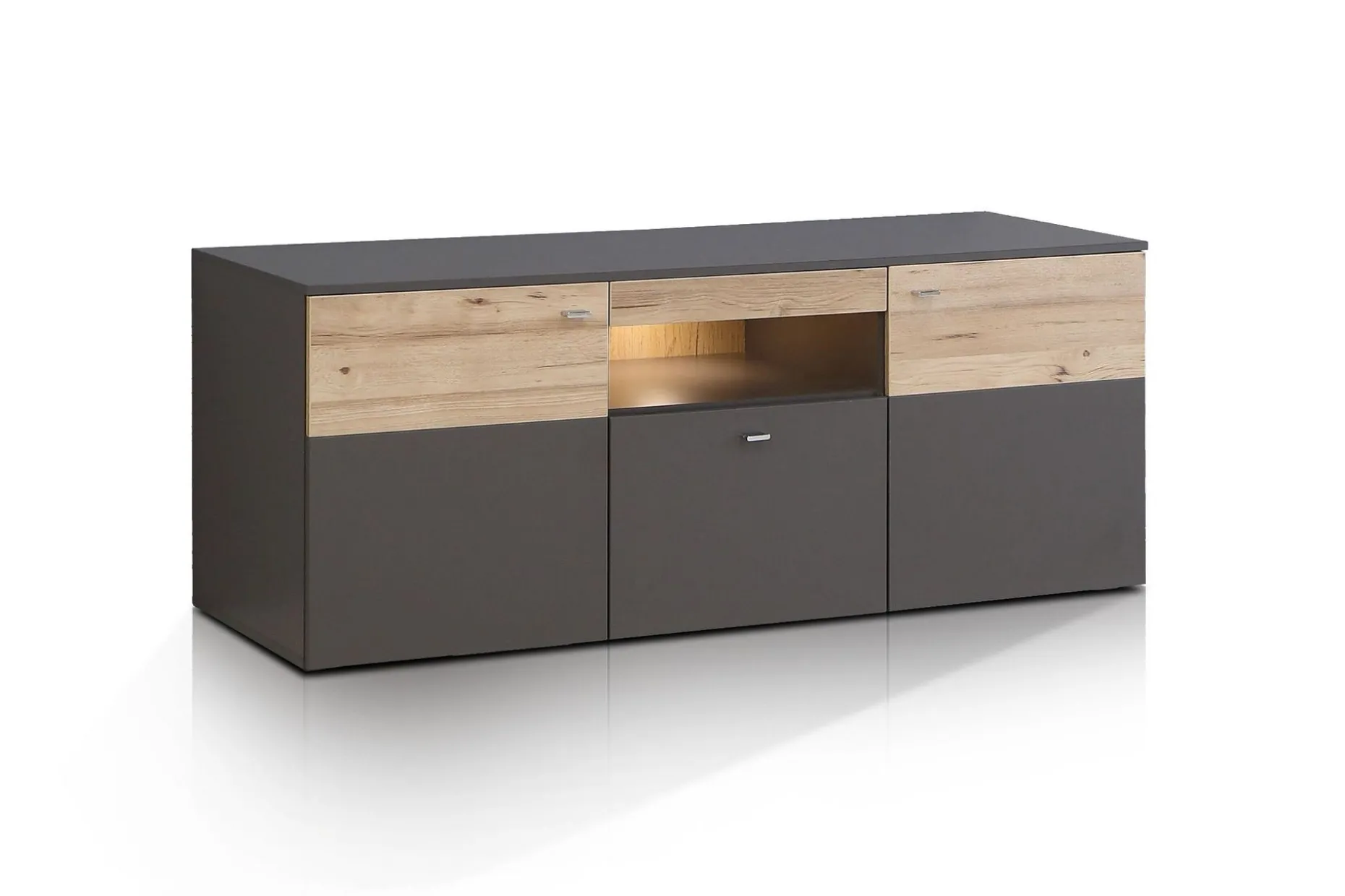 Lianne TV-bänk 150 cm 2 Dörrar Låda inkl Belysning