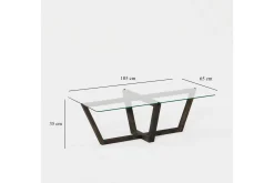 Liepene Soffbord 105x65 cm Svart