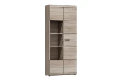 Link Vitrinskåp 80x37x194 cm beige||Grey