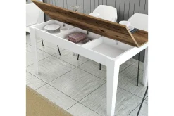 Lissione Matbord 145x88 cm Brun/Vit