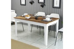 Lissione Matbord 145x88 cm Brun/Vit
