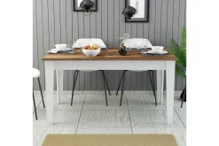 Lissione Matbord 145x88 cm Brun/Vit