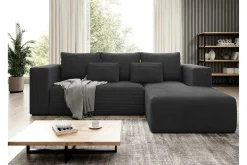Listowel 3-sits Hörnbäddsoffa Black
