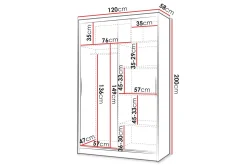 Liverpool Garderob 120x200 cm