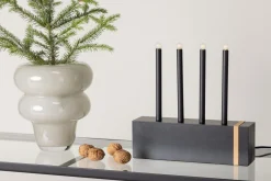 Ljusstake & kandelaber för bord Venture Home Fjällberget Ljusstake Black