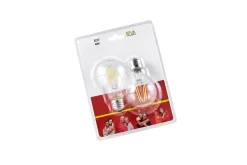 LK LED E27 filament classic 4W 470lm 3000K filament 2-PK