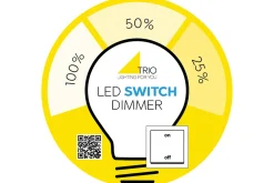 LK LED E27 filament classic 7W 400lm 1800K brun switch dimmer