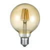 LK LED E27 filament globe 6W 420lm 2700K brun