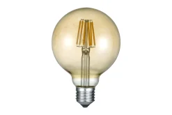 LK LED E27 filament globe 6W 420lm 2700K brun