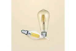 LK LED E27 filament industrial 6W 420lm 2700K brun