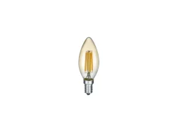 LK LED E14 filament kron 4W 360lm 2700 K brun