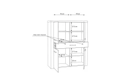 Loannia Highboard 42x117 cm