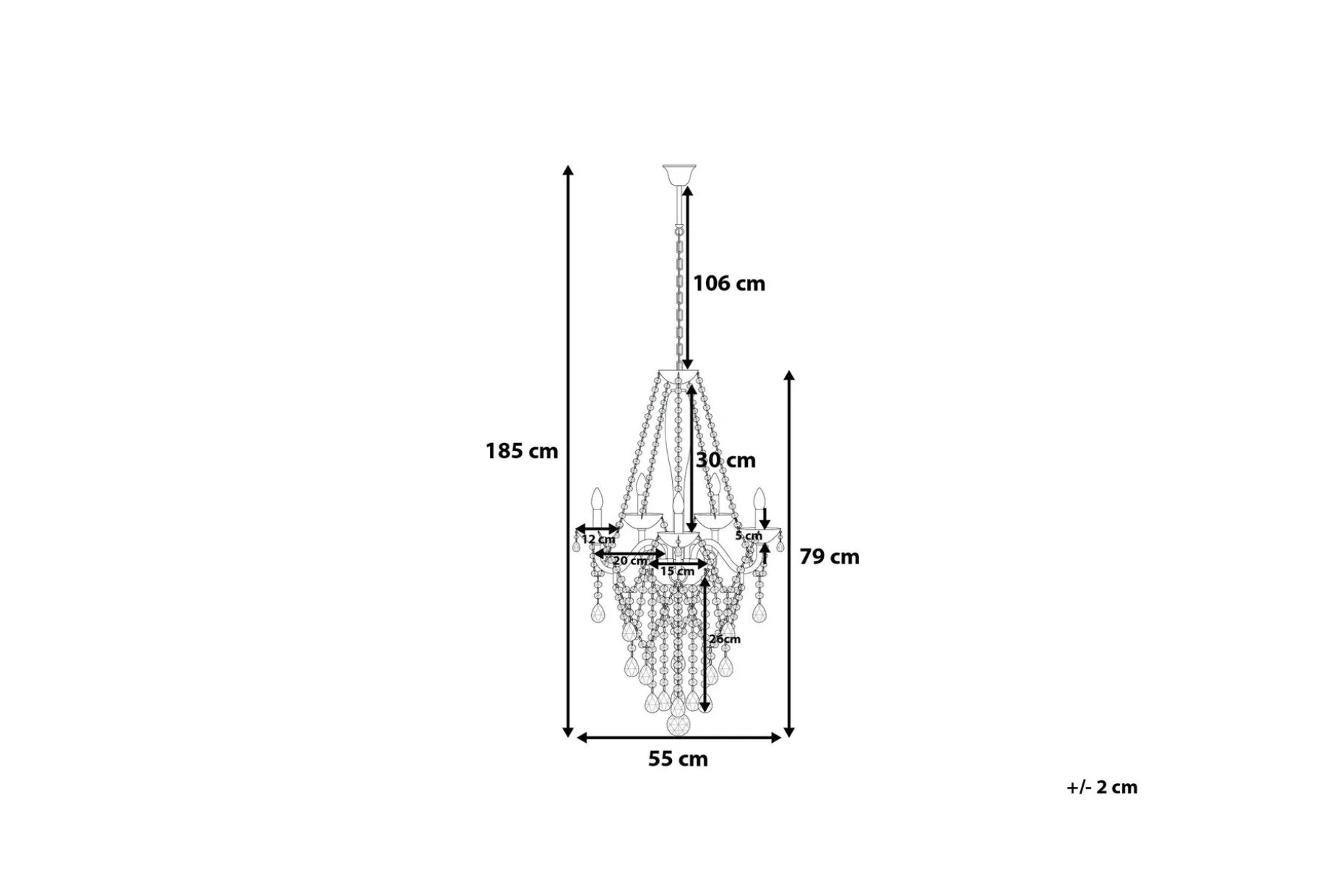 Locone Taklampa 79 cm