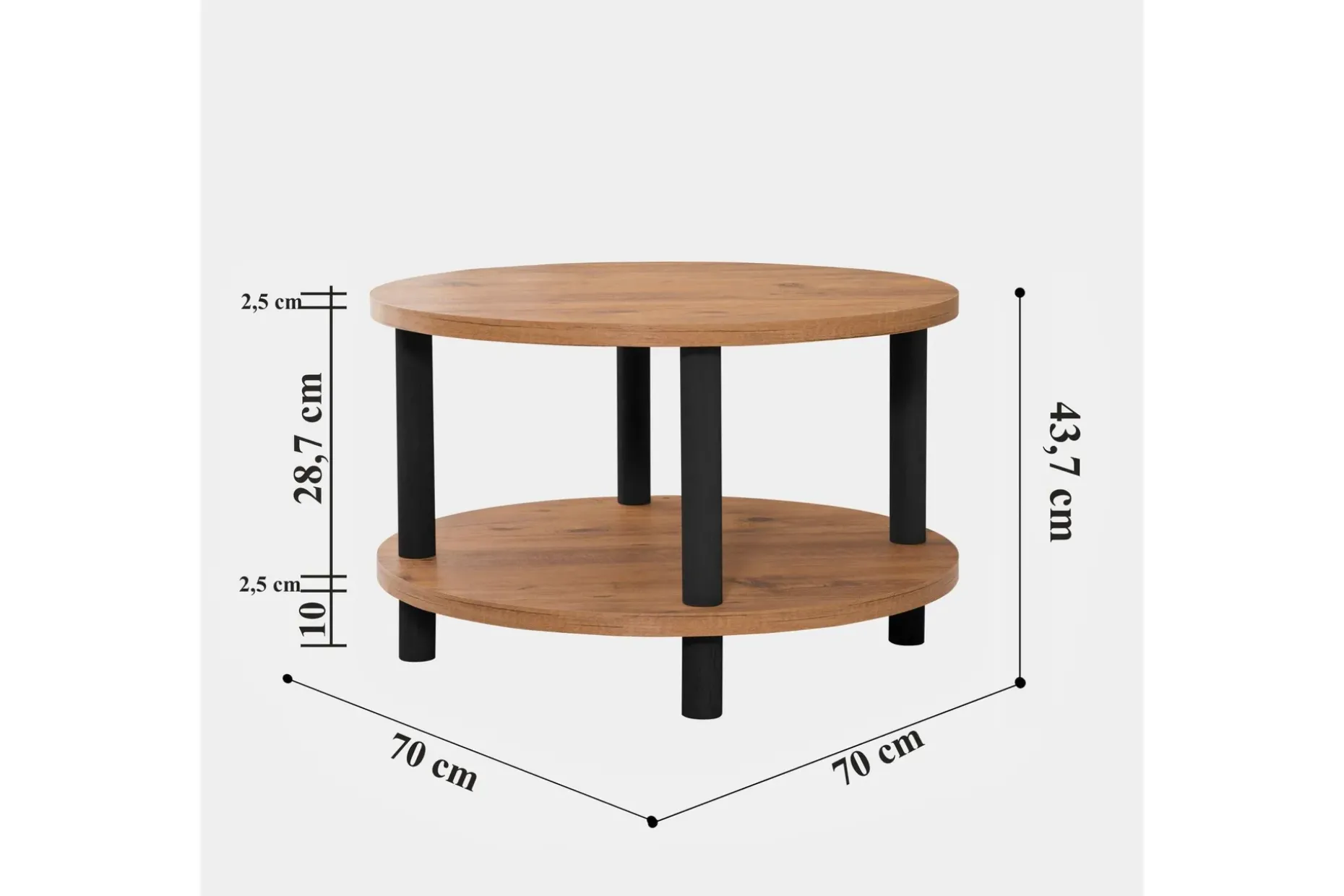 Lofita Soffbord 70x43,7x70 cm Runt
