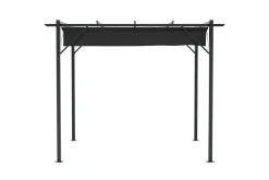 Loppes Pergola med skjutbart tak 3x3 m i stål