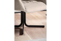 Lounge & Cocktailstol Wohnling mysig sammet klädd, med armstöd, modern stil Beige
