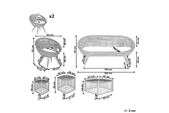 Loungegrupp med bord Maratea/Cesenatico 4-Sits