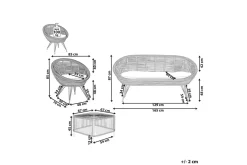 Loungegrupp med bord Maratea/Cesenatico 3-Sits