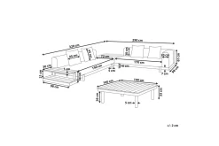 Loungegrupp med bord Missanello Grå/vit
