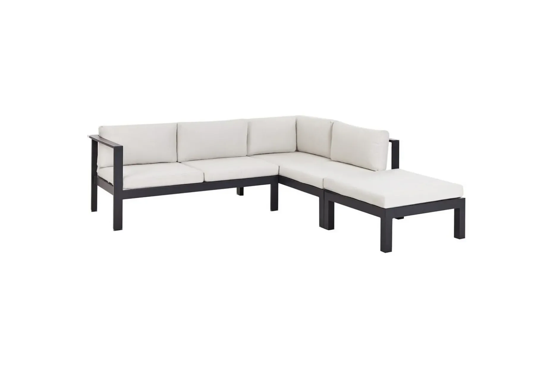 Loungegrupp Messina Vit/svart/grå