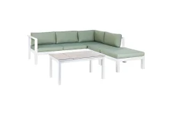 Loungegrupp 5-sits Messina Grön/vit/grå