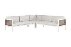 Loungegrupp Utomhus vit/brun BORELLO
