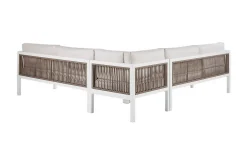 Loungegrupp Utomhus vit/brun BORELLO