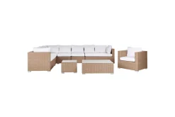 Loungegrupp XXL Beige/vit
