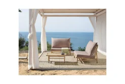Loungeset Todi Ljus trä/Taupe