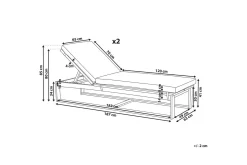 Loungestol Azzanello set om 2
