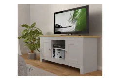 Lowboard Emerald 120x39x58 cm, Natur/Grå