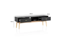 Lowboard Wohnling Ek folierad 2 lådor modern med förvaring modern