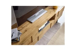 Lowboard Wohnling Ekfanerad med 2 dörrar Låda Metallben Lantlig stil