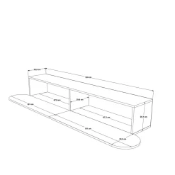 Lumina TV-bänk 180x29,5x31,6 cm