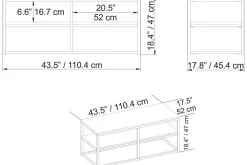 Lunnom Soffbord 110 cm med Förvaring Hylla
