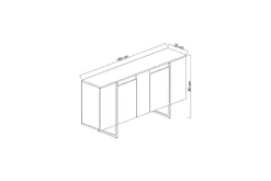 Luxe Konsollbord 160 cm