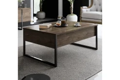 Luxe Soffbord 90x40 cm Brun/Svart