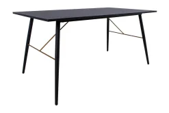 Luxembourg Matbord Svart/Koppar