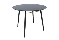 Luxemburg Matbord 100 cm Svart/Kopper