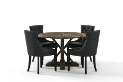 Lyon Premium Förlängningsbar Matgrupp 120-160 cm + 4 Tuva St